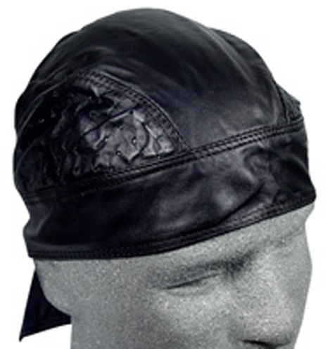 Black Vented, Leather Headwrap